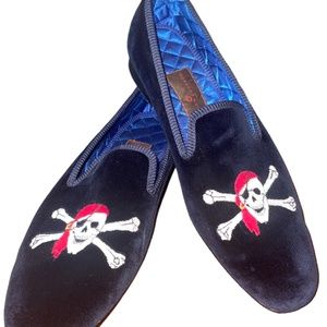 Matthew Cookson Bandana Pirate Velvet Slippers size US 12 .5 UK 11.5